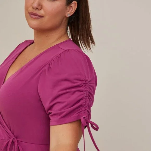 Midi Studio Knit Wrap Dress - Picture 4 of 5